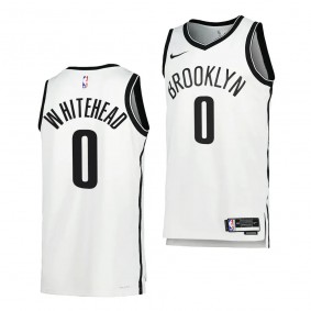 2023 NBA Draft Dariq Whitehead #0 Nets White Association Edition Jersey