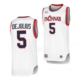 David DeJulius Cincinnati Bearcats #5 White Replica Basketball Jersey 2022-23