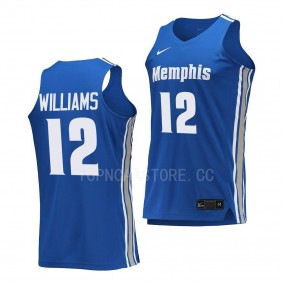 Memphis Tigers DeAndre Williams Royal #12 Replica Jersey College Basketball