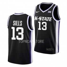 Desi Sills #13 Kansas State Wildcats Alternate Basketball Jersey 2022-23 Black