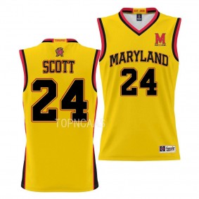 Donta Scott Maryland Terrapins #24 Gold NIL Pick-A-Player Jersey Basketball