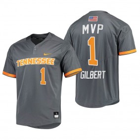 Tennessee Volunteers Drew Gilbert 2022 SEC Tournament MVP Grey #1 Jersey