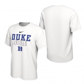 Duke Blue Devils On Court Bench T-Shirt White