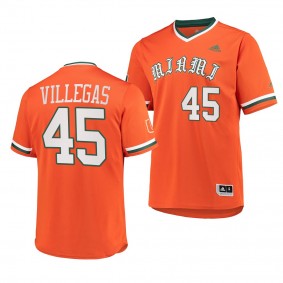 Edgardo Villegas Miami Hurricanes #45 Orange Primegreen Baseball Jersey