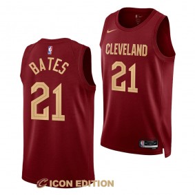 2023 NBA Draft Emoni Bates #21 Cavaliers Wine Icon Edition Jersey