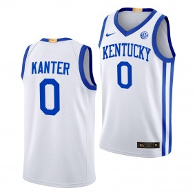 Kentucky Wildcats Enes Kanter White #0 Alumni Basketball Jersey 2022-23 Home