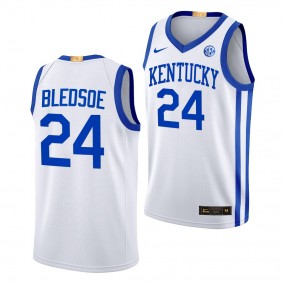 Kentucky Wildcats Eric Bledsoe White #24 Alumni Basketball Jersey 2022-23 Home