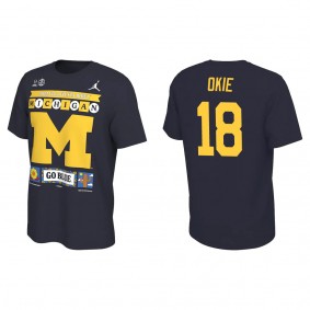 Eyabi Okie Michigan Wolverines Navy College Football Playoff 2022 Fiesta Bowl Illustrated T-Shirt