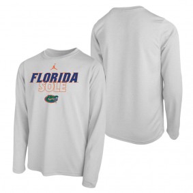 Florida Gators Jordan Brand Youth Sole Bench T-Shirt White