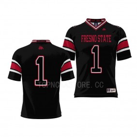 Fresno State Bulldog Jersey Endzone Football Black #1 ProSphere Men's Shirt