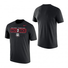 Georgia Bulldogs Nike Back-To-Back College Football Playoff National Champions Local Performance T-Shirt Black