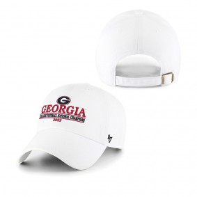 Georgia Bulldogs '47 College Football Playoff 2022 National Champions Goal Line Clean Up Adjustable Hat White