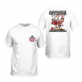 Georgia Bulldogs College Football Playoff 2022 National Champions Illustration T-Shirt White