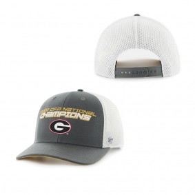 Georgia Bulldogs '47 College Football Playoff 2022 National Champions Import Trucker Adjustable Hat Charcoal