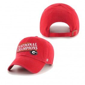 Georgia Bulldogs '47 College Football Playoff 2022 National Champions Slant Clean Up Adjustable Hat Red