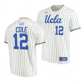 Gerrit Cole UCLA Bruins #12 White College Baseball Stripes Jersey