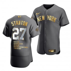 2022 All-Star Game MVP Giancarlo Stanton New York Yankees #27 Charcoal Jersey Men's