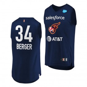 Indiana Fever Grace Berger Navy #34 2023 WNBA Draft Jersey Replica Men