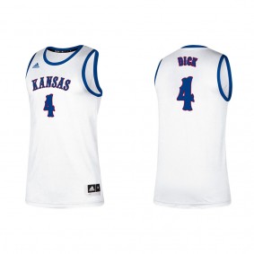 Gradey Dick Kansas Jayhawks adidas Alumni Classic College Basketball Jersey White