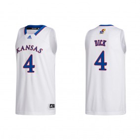 Gradey Dick Kansas Jayhawks adidas College Basketball Jersey White
