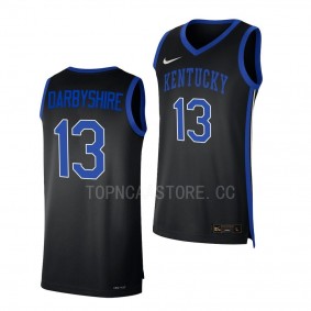 Grant Darbyshire Kentucky Wildcats #13 Black College Basketball Jersey 2022-23 Replica