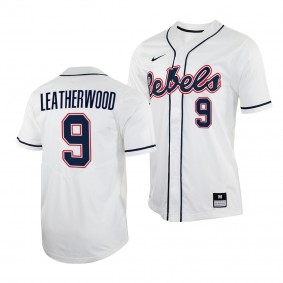 Ole Miss Rebels Hayden Leatherwood 2022 College Baseball White #9 Jersey