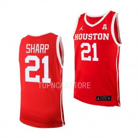Emanuel Sharp Houston Cougars Red 2022-23 NCAA Basketball Youth Jersey