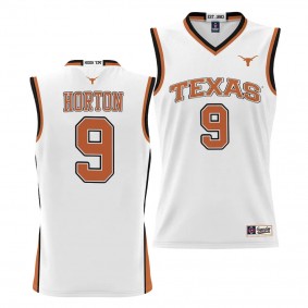 Texas Longhorns Ithiel Horton White #9 NIL Basketball Jersey Lightweight Unisex