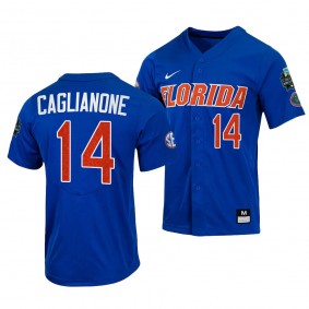 2023 College World Series Jac Caglianone Florida Gators NCAA Baseball Royal Jersey Men #14