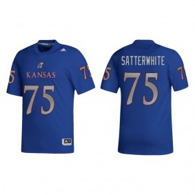 Jackson Satterwhite Kansas Jayhawks adidas NIL Replica Football Jersey Royal