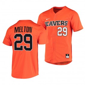 Jacob Melton Oregon State Beavers #29 Orange Elite Baseball Replica Jersey
