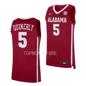 Jahvon Quinerly Alabama Crimson Tide #5 Crimson College Basketball Jersey Replica