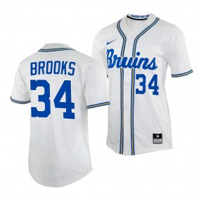 UCLA Bruins Jake Brooks 2022 College Baseball Replica White #34 Jersey