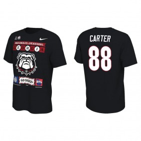 Jalen Carter Georgia Bulldogs Black College Football Playoff 2022 Peach Bowl Illustrated T-Shirt