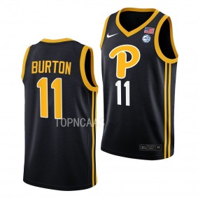Jamarius Burton Pitt Panthers #11 Black College Basketball Jersey