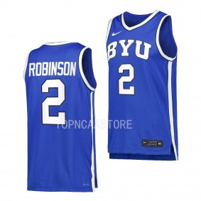 BYU Cougars Jaxson Robinson Royal #2 Replica Jersey College Basketball