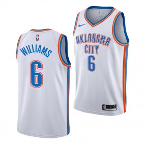 2022 NBA Draft Jaylin Williams #6 Thunder White Association Edition Jersey Arkansas Razorbacks