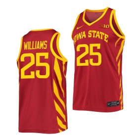 Jeremiah Williams Iowa State Cyclones #25 Cardinal College Basketball Jersey 2022-23 Replica