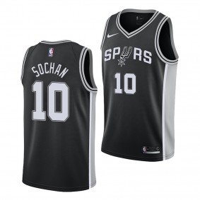 2022 NBA Draft Jeremy Sochan #10 Spurs Black Icon Edition Jersey Baylor Bears