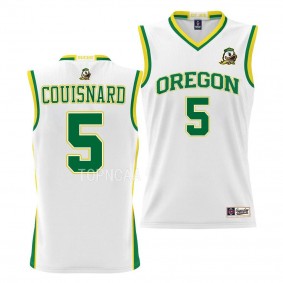 Oregon Ducks Jermaine Couisnard White #5 Basketball Jersey NIL Pick-A-Player