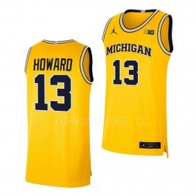 Jett Howard Michigan Wolverines #13 Maize College Basketball Jersey 2022-23 Limited