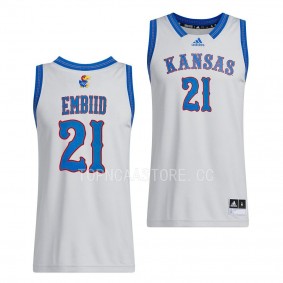 Kansas Jayhawks Joel Embiid Swingman Basketball NBA Alumni uniform Grey #21 Jersey