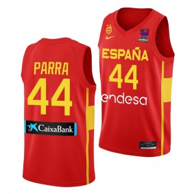 Joel Parra Spain 2022 FIBA EuroBasket Final Red #44 Jersey Away