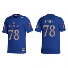 Joey Baker Kansas Jayhawks adidas NIL Replica Football Jersey Royal