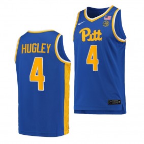 Pitt Panthers John Hugley Royal #4 Replica Jersey 2022-23 College Basketball