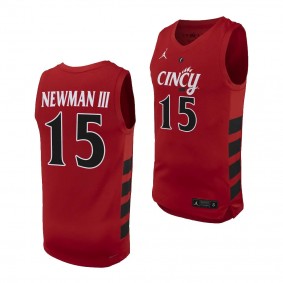 John Newman III #15 Cincinnati Bearcats College Basketball Replica Jersey 2023-24 Red