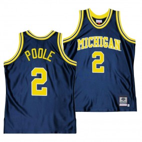 Jordan Poole #2 Michigan Wolverines Throwback Alumni Basketball Jersey Navy