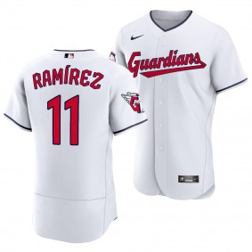 Jose Ramirez Cleveland Guardians #11 White Authentic Home Jersey