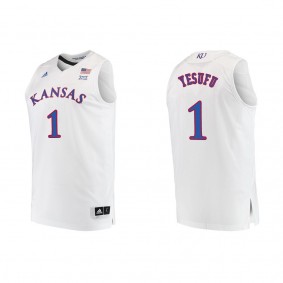 Joseph Yesufu Kansas Jayhawks adidas Replica Swingman College Basketball Jersey White