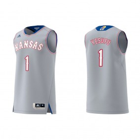 Joseph Yesufu Kansas Jayhawks adidas Swingman Replica College Basketball Jersey Gray
